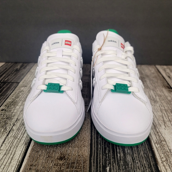 Adidas Grand Court x LEGO 2.0 White Green Casual Shoes Men's Size 12 NEW NO BOX - Picture 3 of 12